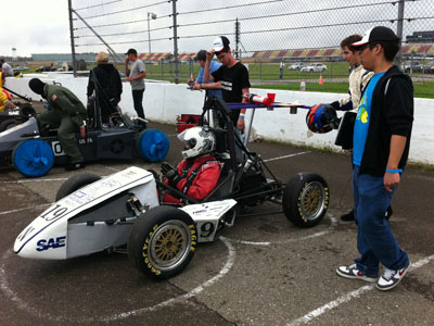 Northwestern SAE team at race